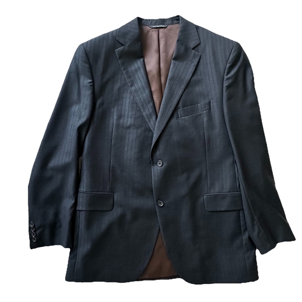 Jack Victor Exclusive Collection Blazer Sport Coat Men's 44R Wool Pinstripes New